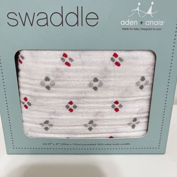 Aden + Anais Make Believe Funny Argyle Swaddle Blanket Muslin 47" x 47" NEW - Picture 3 of 8